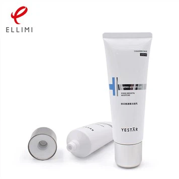 Kozmetična tuba z dvoslojno vijačno kapico